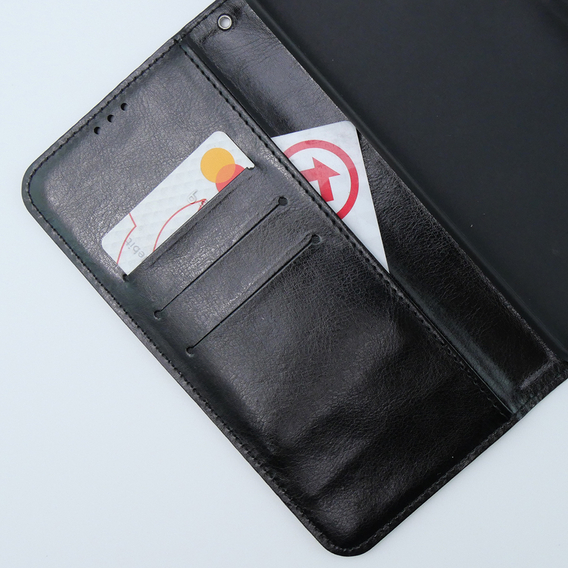 Θήκη με πτερύγιο για Motorola Moto G54 5G, Crazy Horse Wallet, μαύρη