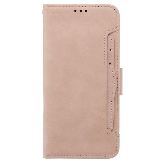 Θήκη με πτερύγιο για Oppo A58 4G, Card Slot, ροζ