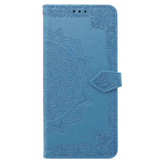 Θήκη με πτερύγιο για Oppo A58 4G, Mandala, μπλε