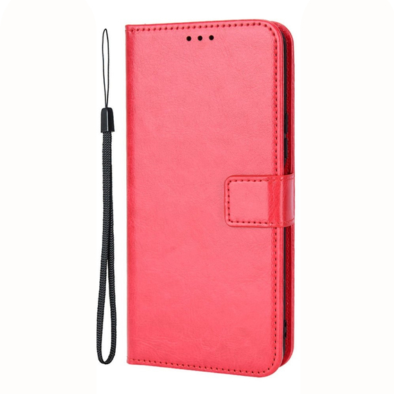 Θήκη με πτερύγιο για Oppo A78 5G, Crazy Horse Wallet, κόκκινη