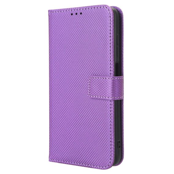 Θήκη με πτερύγιο για Oppo Reno 12, Wallet Smart Magnet, μωβ