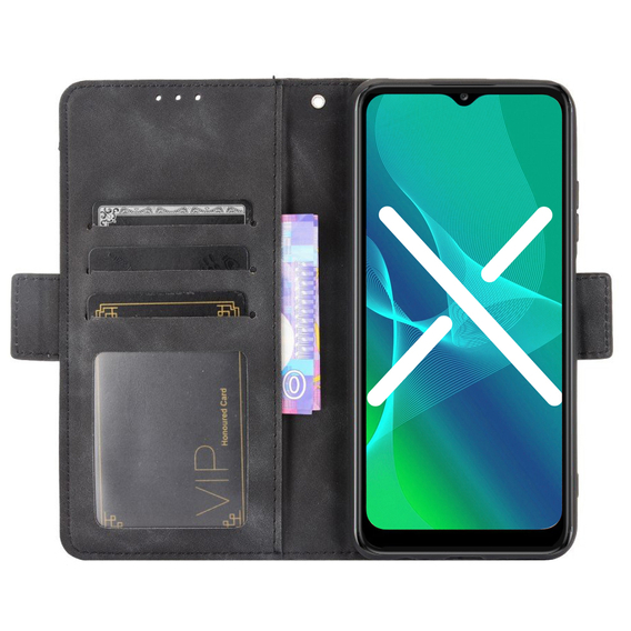 Θήκη με πτερύγιο για Oppo Reno5 Lite, Card Slot, μαύρη