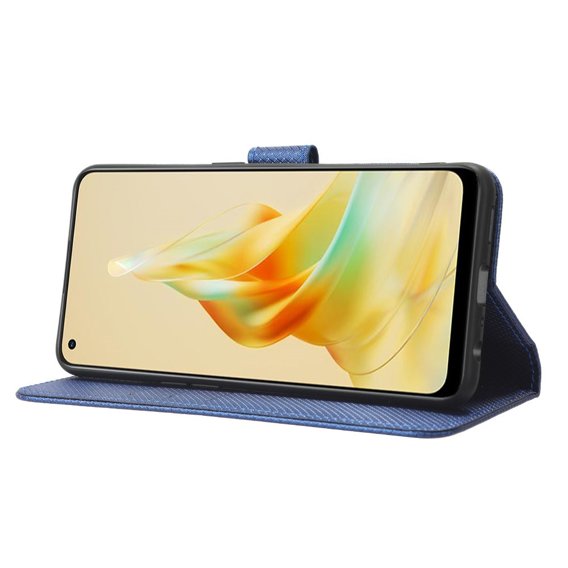 Θήκη με πτερύγιο για Oppo Reno8 T 4G, Wallet Smart Magnet, μπλε