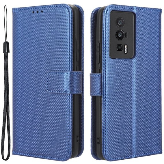 Θήκη με πτερύγιο για Poco F5 Pro 5G, Wallet Smart Magnet, μπλε