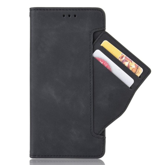 Θήκη με πτερύγιο για Realme C55, Card Slot, μαύρη