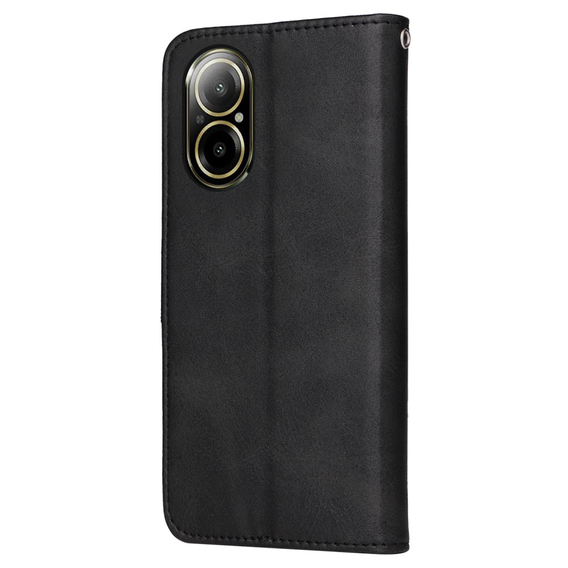 Θήκη με πτερύγιο για Realme C67, Leather Wallet, μαύρη