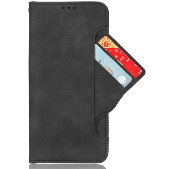 Θήκη με πτερύγιο για Realme Note 50, Card Slot, μαύρη