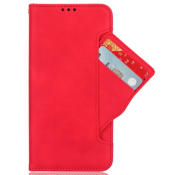 Θήκη με πτερύγιο για Samsung Galaxy A15 4G / 5G, Card Slot, κόκκινη