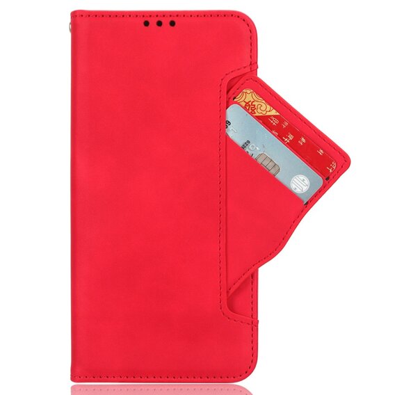 Θήκη με πτερύγιο για Samsung Galaxy A16, Card Slot, κόκκινη