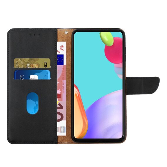 Θήκη με πτερύγιο για Samsung Galaxy A25 5G, Split Leather Wallet, μαύρη