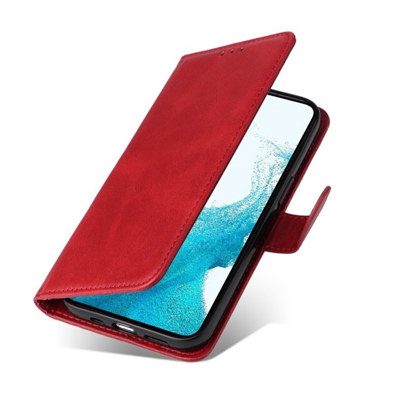 Θήκη με πτερύγιο για Samsung Galaxy A34 5G, Leather Wallet, κόκκινη