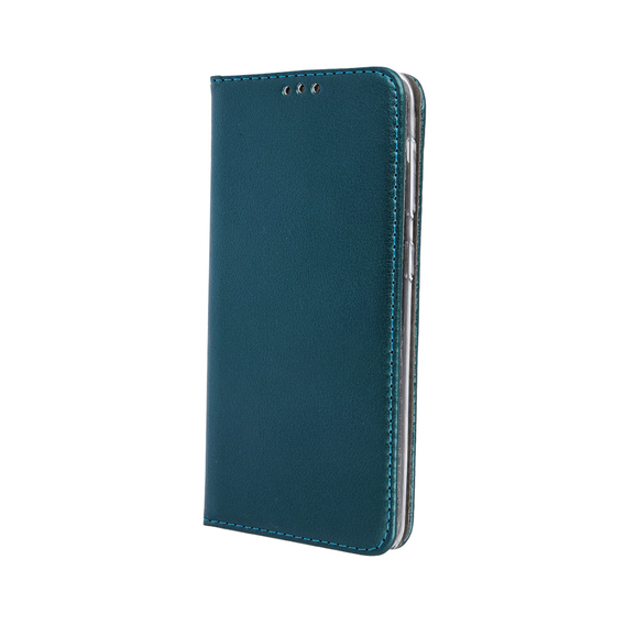 Θήκη με πτερύγιο για Samsung Galaxy A54 5G, Smart Magnetic, σκούρα πράσινη + γυαλί 9H 