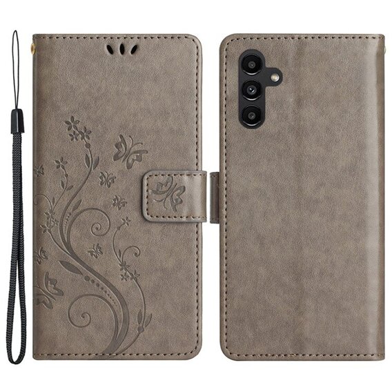 Θήκη με πτερύγιο για Samsung Galaxy A55 5G, Wallet, Butterfly, μωβ