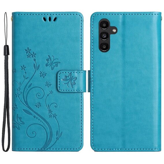 Θήκη με πτερύγιο για Samsung Galaxy A55 5G, Wallet, Butterfly, μωβ