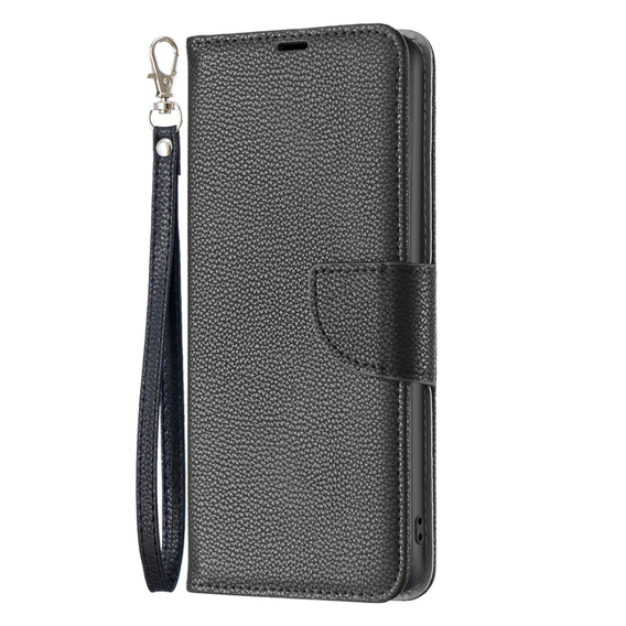 Θήκη με πτερύγιο για Samsung Galaxy A55 5G, Wallet Litchi Leather, μαύρη