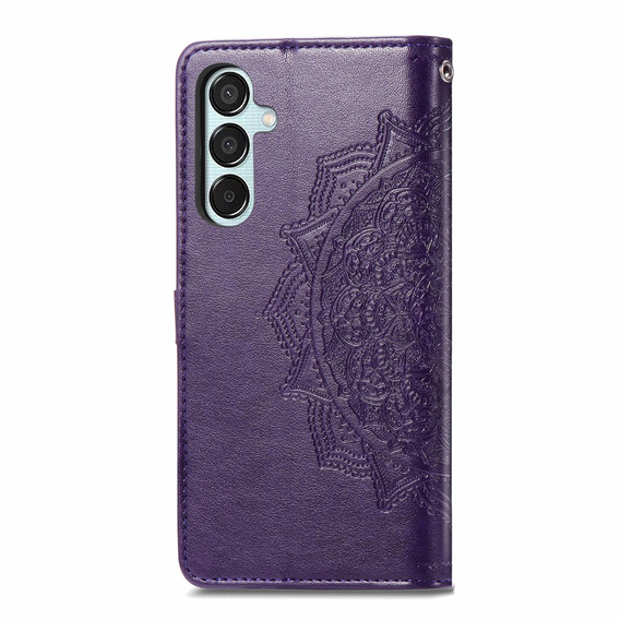 Θήκη με πτερύγιο για Samsung Galaxy M15 5G, Mandala, μωβ