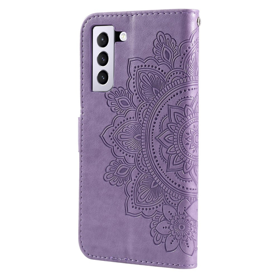 Θήκη με πτερύγιο για Samsung Galaxy S21 FE, Mandala, μωβ