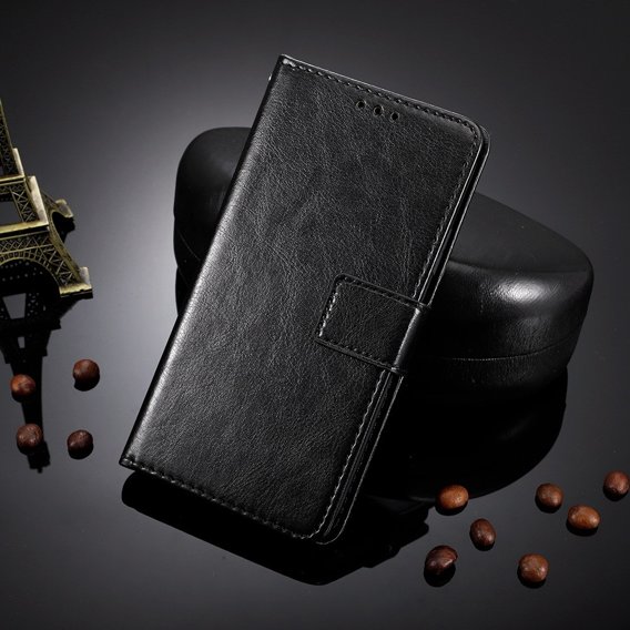 Θήκη με πτερύγιο για Sony Xperia 10 V, Crazy Horse Wallet, μαύρη