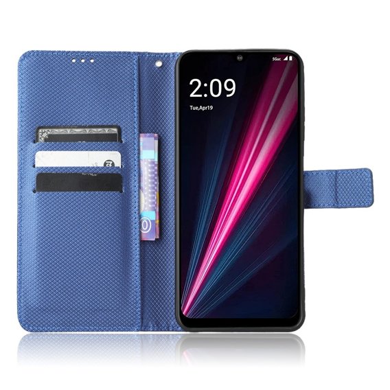 Θήκη με πτερύγιο για T Phone 5G, Wallet Magnet, μπλε