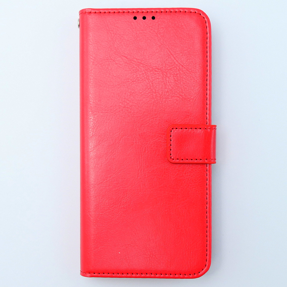 Θήκη με πτερύγιο για Xiaomi 13T / 13T Pro, Crazy Horse Wallet, κόκκινη