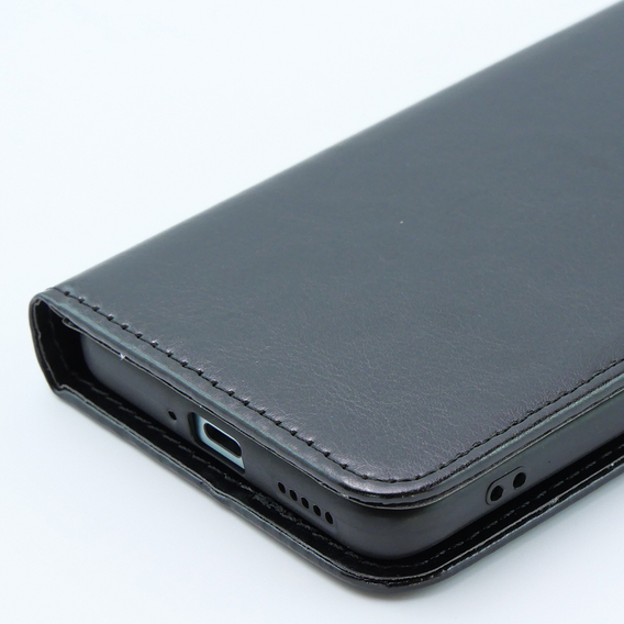 Θήκη με πτερύγιο για Xiaomi 13T / 13T Pro, Crazy Horse Wallet, μαύρη