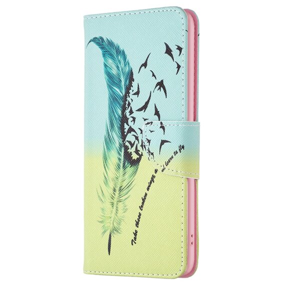 Θήκη με πτερύγιο για Xiaomi 13T / 13T Pro / Redmi K60 Ultra, Wallet, feather, μπλε