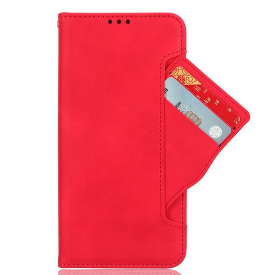 Θήκη με πτερύγιο για Xiaomi 14 Ultra, Card Slot, κόκκινη