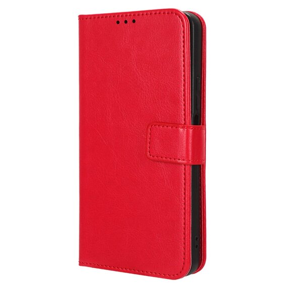 Θήκη με πτερύγιο για Xiaomi 14 Ultra, Crazy Horse Wallet, κόκκινη