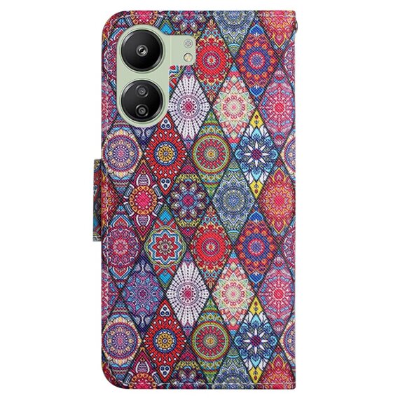 Θήκη με πτερύγιο για Xiaomi Redmi 13C / Poco C65, Wallet, Kaleidoscope, πολύχρωμη