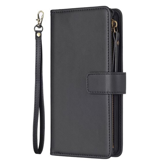 Θήκη με πτερύγιο για Xiaomi Redmi 13C / Poco C65, Wallet Zipper Pocket, μαύρη