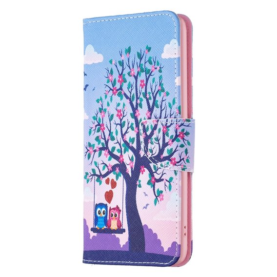 Θήκη με πτερύγιο για Xiaomi Redmi Note 12 4G, Wallet, Two Owls, μπλε