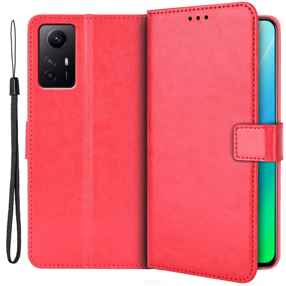 Θήκη με πτερύγιο για Xiaomi Redmi Note 12S, Wallet, κόκκινη