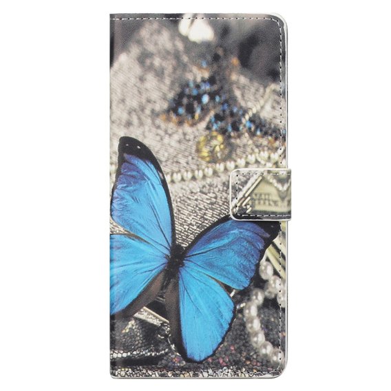 Θήκη με πτερύγιο για Xiaomi Redmi Note 12S, Wallet Butterfly, μπλε