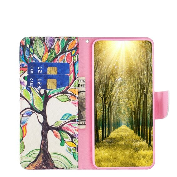 Θήκη με πτερύγιο για Xiaomi Redmi Note 13 Pro 5G, Wallet, Tree of Life