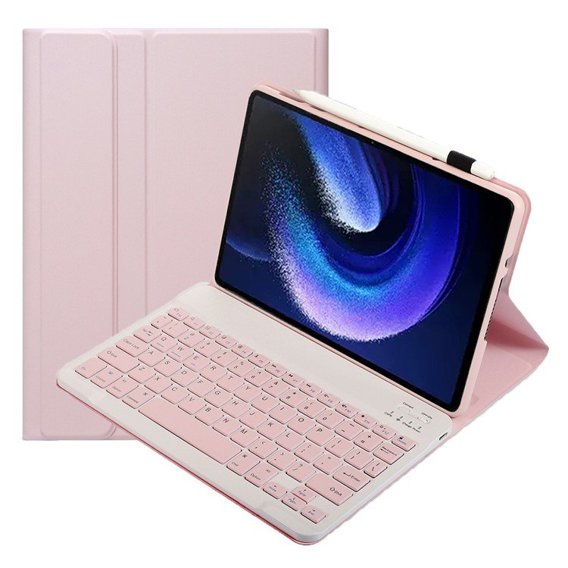 Θήκη + πληκτρολόγιο Xiaomi Pad 6/6 Pro, ροζ rose gold