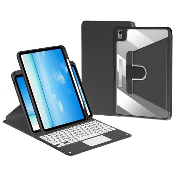 Θήκη + πληκτρολόγιο iPad Air 10.9 4 2020 / 5 2022 / iPad Pro 11 2022 / 2021 / 2020, Touchpad Pen Slot, μαύρη