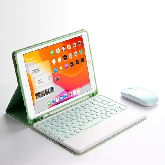 Θήκη + πληκτρολόγιο iPad Pro 11 2021 / 2018, iPad Air 10.9 4 2020 / 5 2022, Pen Slot, πράσινη
