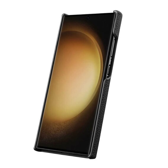 Θήκη MELKCO για Samsung Galaxy S24 Ultra, δερμάτινη, μαύρη