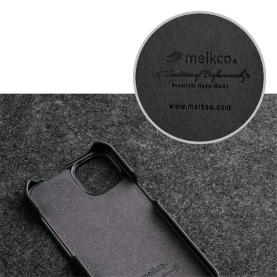 Θήκη MELKCO για iPhone 13, δερμάτινη, flip, μαύρη