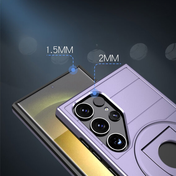 Θήκη MagSafe για Samsung Galaxy S24 Ultra, Military Magnet, πράσινη