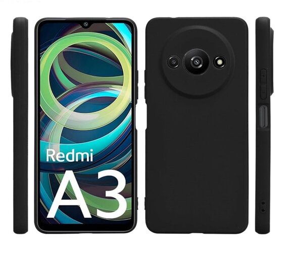 Λεπτή θήκη για Xiaomi Redmi A3, Slim, μαύρη