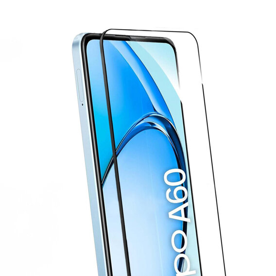 Μετριασμένο γυαλί 3D για Oppo A60, μαύρο πλαίσιο