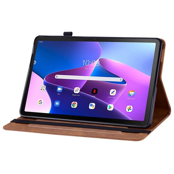 θήκη για το Lenovo Tab M10 10.1 Gen 3, Wallet Pen Slot, καφέ