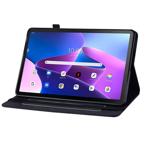 θήκη για το Lenovo Tab M10 10.1 Gen 3, Wallet Pen Slot, μαύρη