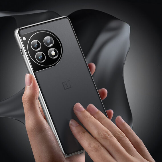 θήκη για το OnePlus 12 5G, Magnetic Dual Glass, ασημένια