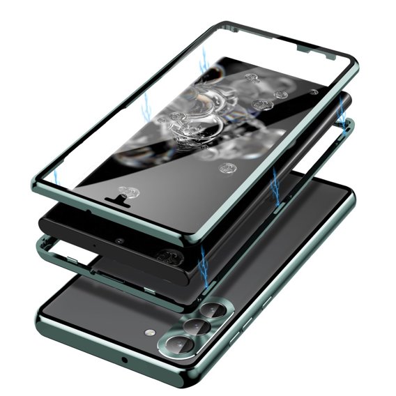 θήκη για το Samsung Galaxy S23 Plus, Magnetic Dual Glass, πράσινη