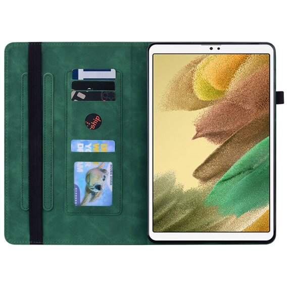 θήκη για το Samsung Galaxy Tab A7 Lite, Wallet Pen Slot, πράσινη