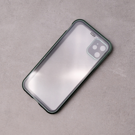 θήκη για το iPhone 11, Magnetic Dual Glass, πράσινη