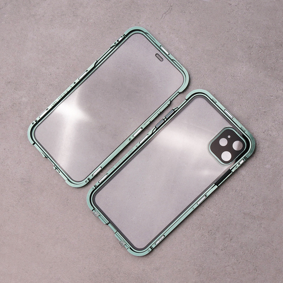 θήκη για το iPhone 11, Magnetic Dual Glass, πράσινη