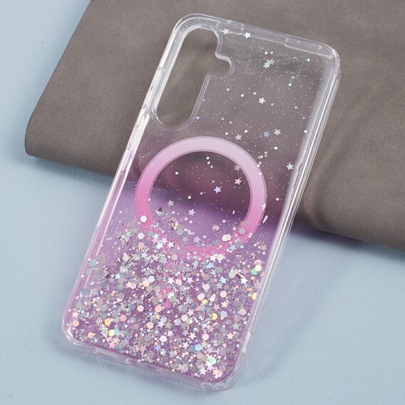 θήκη για Samsung Galaxy S24+ Plus, Glittery, για MagSafe, ροζ